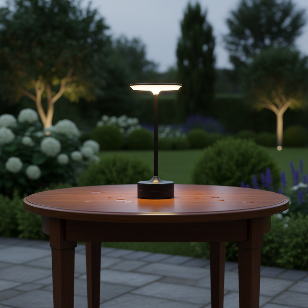 Metallic Table Lamp - Black